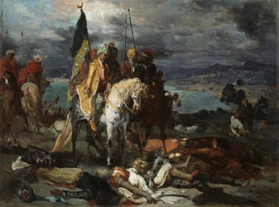 Sarazenen und Kreuzritter, ca. 1846 von Style of Théodore Chassériau.