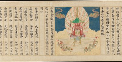 Universelles Tor, Kapitel 25 des Lotos-Sutra, datiert 1257 von Sugawara Mitsushige