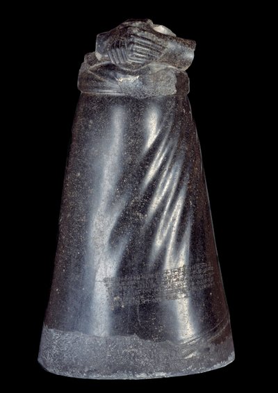 Mesopotamien: untere Hälfte der Dioritstatue von Manishtusu (2270-2254 v. Chr.) von Sumerian Mesopotamian School