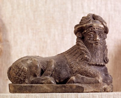 Östliche Antike: Stier Pie androcephale. Bronze- und Silberstatuette. Sumerische Periode. Aus Sumer. Paris, Louvre Museum von Sumerian Sumerian