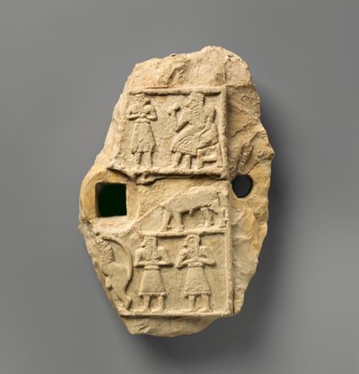 Relieftafel mit einer Bankettszene, um 2600-2500 v. Chr. von Sumerian Sumerian