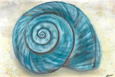 Blaues Spiralschneckenhaus von Sunet Theron