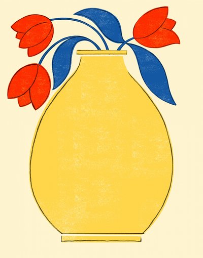 Lebendige Tulpen Gelbe Vase von Susan Black