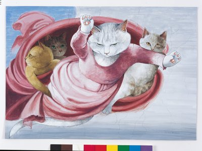 Illustration aus Cats Galore! A Compendium of Cultured Cats (veröff. 2015) von Susan Herbert