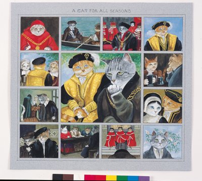 Illustration aus Cats Galore! A Compendium of Cultured Cats von Susan Herbert