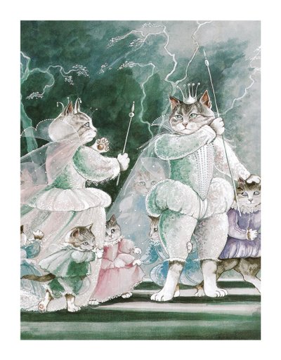 Illustration aus Shakespeare Cats: Poster Book (veröffentlicht 2016) von Susan Herbert