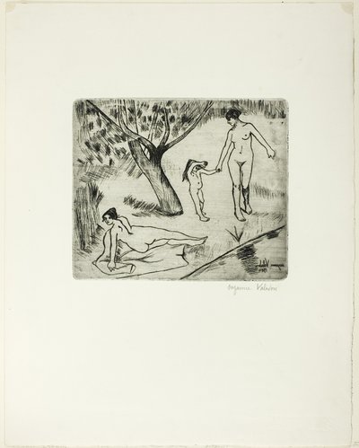 Frauen und Kind am Wasser von Suzanne Valadon