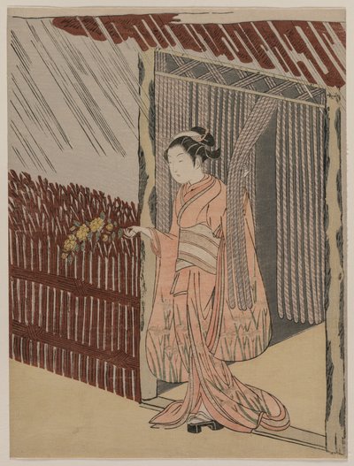 Ein Mädchen in Rosa, 1766 von Suzuki Harunobu