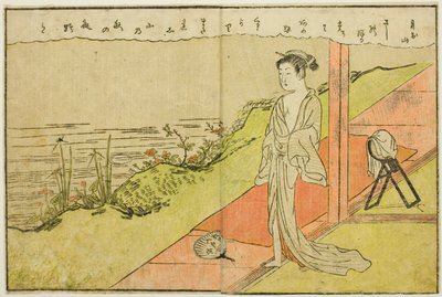 Doppelseitige Illustration aus Band 1 von "Bilderbuch der Frühlingsbrokate (Ehon haru no nishiki)" von Suzuki Harunobu