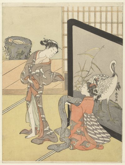 Die Wahl eines Obi von Suzuki Harunobu