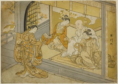Hotoke Gozen tanzt vor Taira no Kiyomori von Suzuki Harunobu