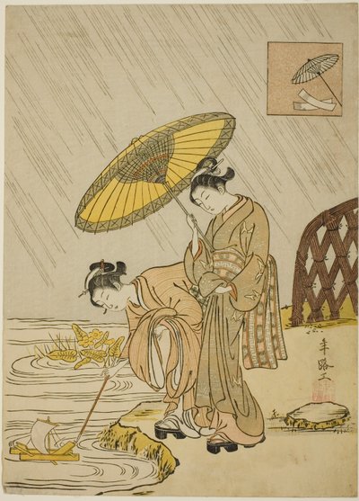 Ono no Komachi betet für Regen von Suzuki Harunobu