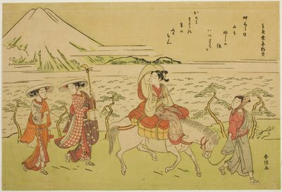 Parodie auf Ariwara no Narihiras Reise in den Osten von Suzuki Harunobu