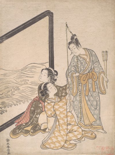 Parodie von Minamoto no Tametomo, 1765 von Suzuki Harunobu