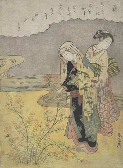 Die Busch-Klee Hagi, ca. 1766 von Suzuki Harunobu