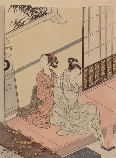Die Stunden der Abendglocke, aus der Serie Acht Ansichten aus dem Empfangszimmer von Suzuki Harunobu