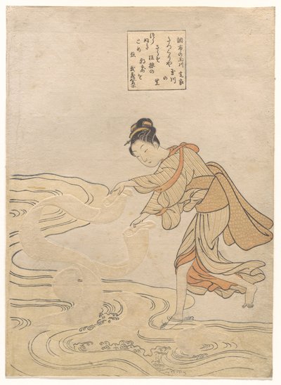 Der Juwelenfluss bei Chōfu (Chōfu no Tamagawa) von Suzuki Harunobu