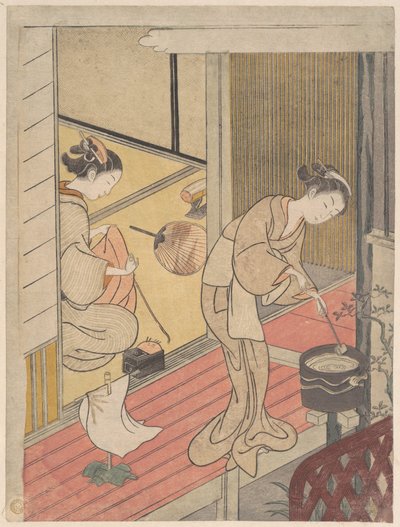 Die heimkehrenden Segel des Handtuchhalters von Suzuki Harunobu