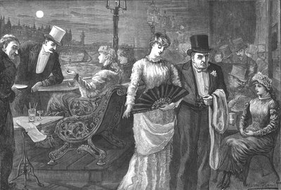 Eine Mittsommernacht auf der Terrasse des House of Commons, Palace of Westminster von Swain