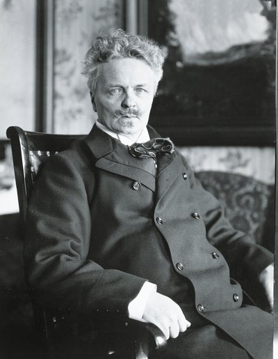 August Strindberg in seinem Haus in Stockholm von Swedish Photographer