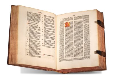 De civitate Dei, mit Kommentar von Thomas Waleys (gestorben vor 1349) und Nicolaus Trivet (1258?-1328), von Augustinus von Hippo, gedruckt 1489 von Swiss School