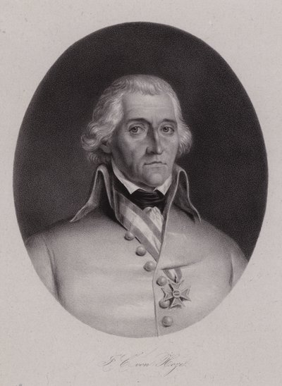 Friedrich Freiherr von Hotze, in der Schweiz geborener General in der österreichischen Armee während der Französischen Revolutionskriege von Swiss School