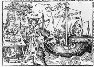 Odysseus und seine Gefährten in Schweine verwandelt von der Zauberin Circe von Swiss School