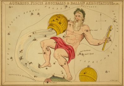 Aquarius, Piscis Australis & Ballon Aerostatique, Illustration aus 