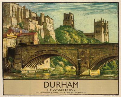 Ein British Railways Plakat zur Werbung für Durham, ca. 1935 von Sydney Lee