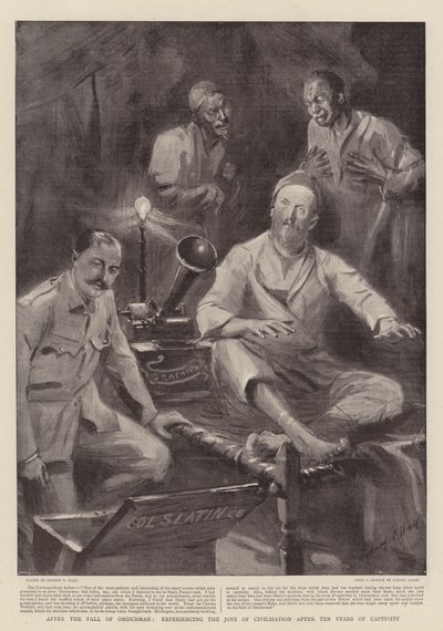 Nach dem Fall von Omdurman, die Freuden der Zivilisation nach zehn Jahren Gefangenschaft erleben von Sydney Prior Hall