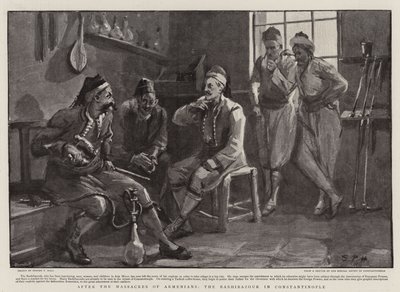 Nach den Massakern an den Armeniern, der Baschi-Bazouk in Konstantinopel von Sydney Prior Hall
