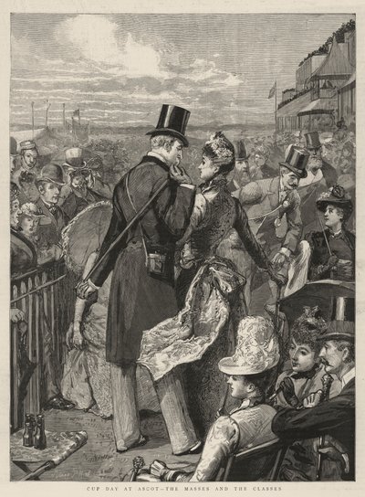 Renntag in Ascot, die Massen und die Klassen von Sydney Prior Hall