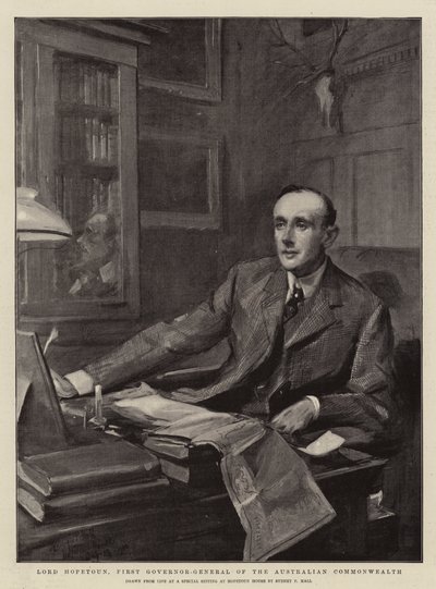 Lord Hopetoun, erster Generalgouverneur des australischen Commonwealth von Sydney Prior Hall