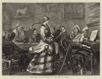 Neutralität, eine Skizze in einem Gasthaus in Dover von Sydney Prior Hall