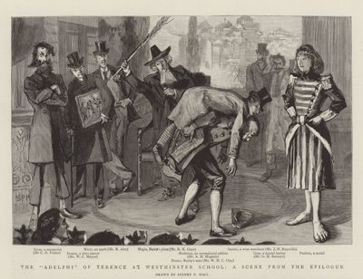 Die Adelphi von Terence an der Westminster School, eine Szene aus dem Epilog von Sydney Prior Hall