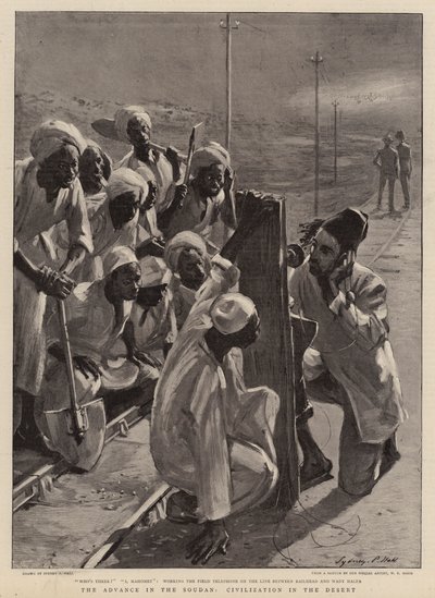 Der Vormarsch im Sudan, Zivilisation in der Wüste von Sydney Prior Hall