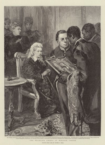 Die Bechuana-Häuptlinge im Windsor Castle von Sydney Prior Hall