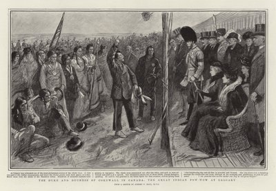 Der Herzog und die Herzogin von Cornwall in Kanada, das große Indianer-Pow-Wow in Calgary von Sydney Prior Hall