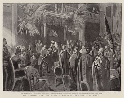 Die Investitur von Lord Iveagh als Ritter des Ordens von St. Patrick von Sydney Prior Hall