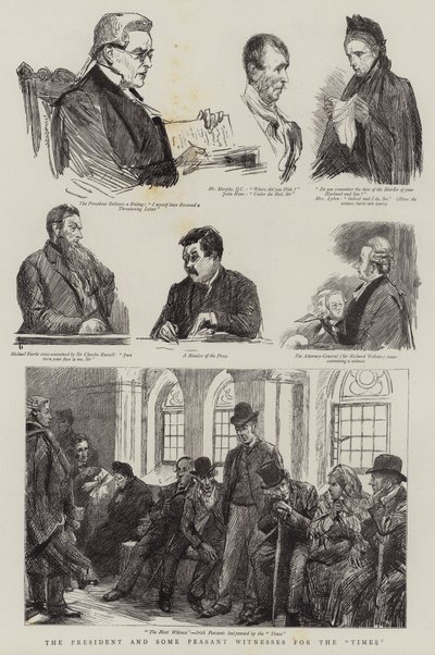 Der Präsident und einige Bauernzeugen für The Times von Sydney Prior Hall