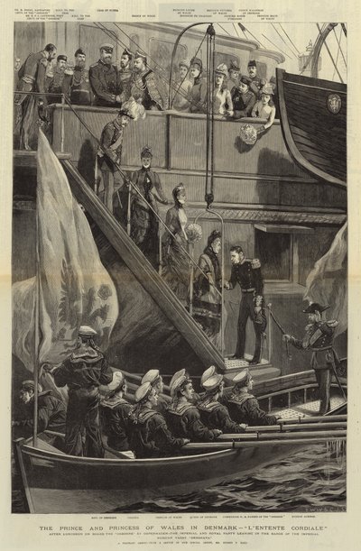 Der Prinz und die Prinzessin von Wales in Dänemark, L