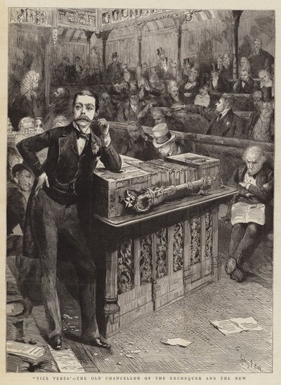 Vice Versa, der alte Schatzkanzler und der neue von Sydney Prior Hall