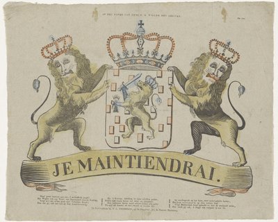 Auf dem Wappen von Seiner Majestät König Wilhelm dem Ersten von T.L. Thompson