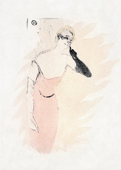 Yvette Guilbert in Columbine a Pierrot (1894) von TOULOUSE LAUTREC
