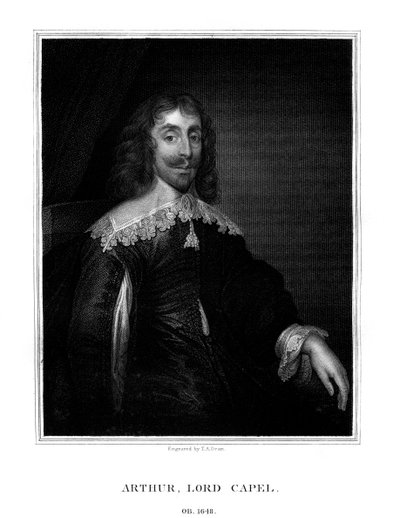 Arthur Capel, 1. Baron Capel, englischer Royalist, 1825 von T. A. Dean
