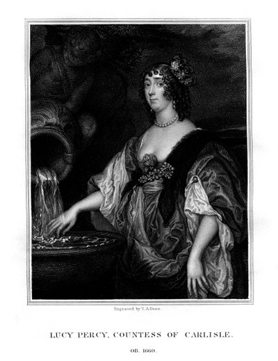 Lucy Hay, Gräfin von Carlisle, englische Gesellschaftsdame, 1825 von T. A. Dean
