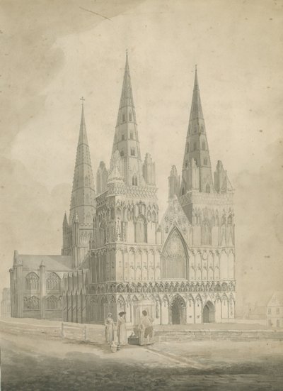 Lichfield Kathedrale - Westfront von T Carter