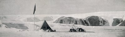 Couloir-Klippen, Granite Harbour, das Lager am Piedmont-Zungenrand zeigend, ca. 1911, 1913 von T. Griffith Taylor