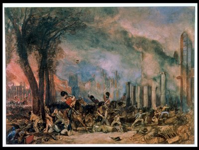 Angriff der 3. Dragonerwache auf dem Queen Square, Bristol, Montag, 31. Oktober 1831 von T. L. and Muller William J. Rowbotham