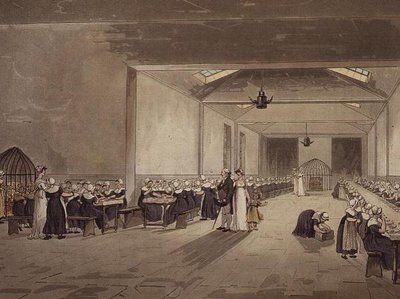 Speisesaal, Asyl, aus Ackermanns 